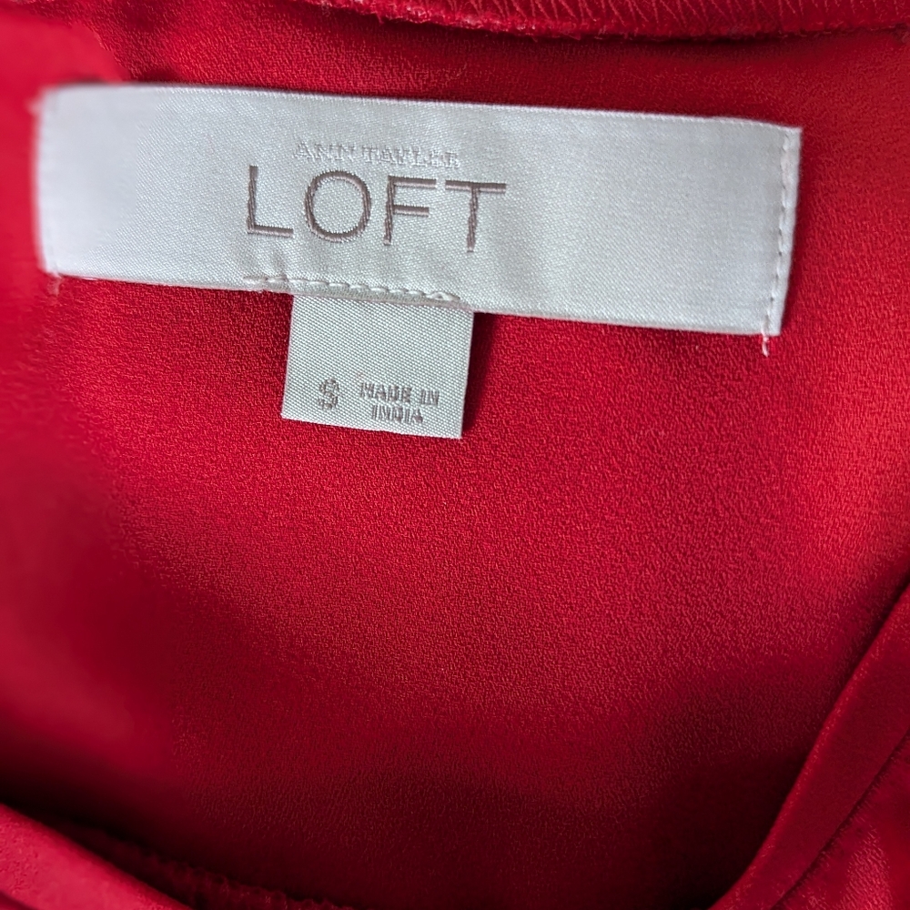 Loft Red Blouse - Picture 2 of 3